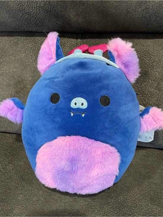 Squishmallows Other - Squishmallows Original Milan, Navy Blue Fruit Bat w/Heart Headband fuzzy plush